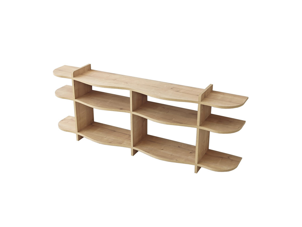 Console en bois " Flusso " - 170 x 65 x 30 cm - Chêne Saphir