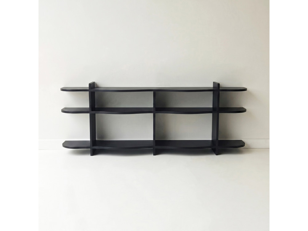 Console en bois " Flusso " - 170 x 65 x 30 cm - Noir