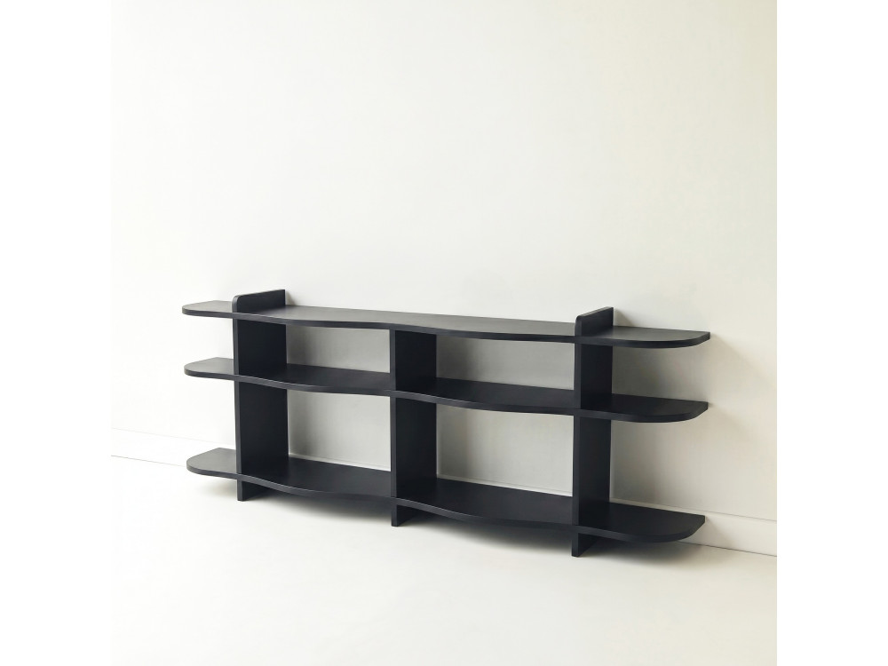 Console en bois " Flusso " - 170 x 65 x 30 cm - Noir