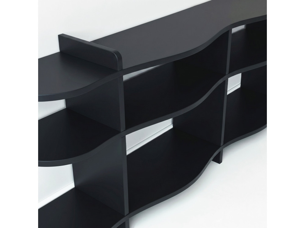 Console en bois " Flusso " - 170 x 65 x 30 cm - Noir