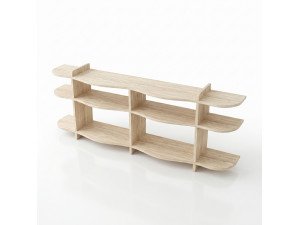 Console en bois " Flusso " - 170 x 65 x 30 cm - Travertin
