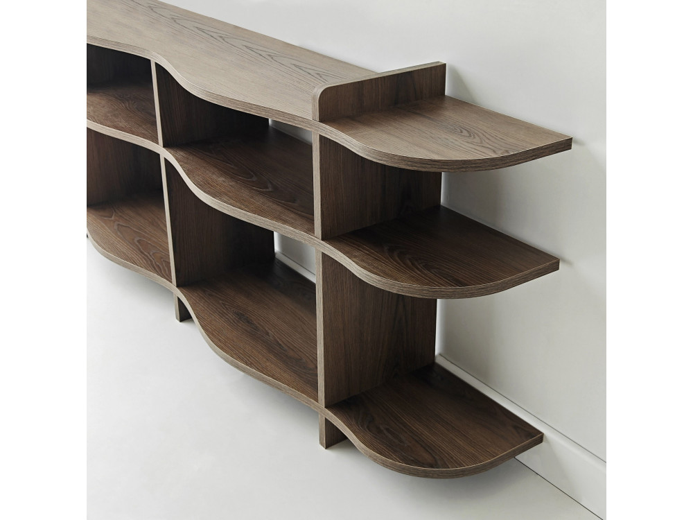 Console en bois " Flusso " - 170 x 65 x 30 cm - Noyer