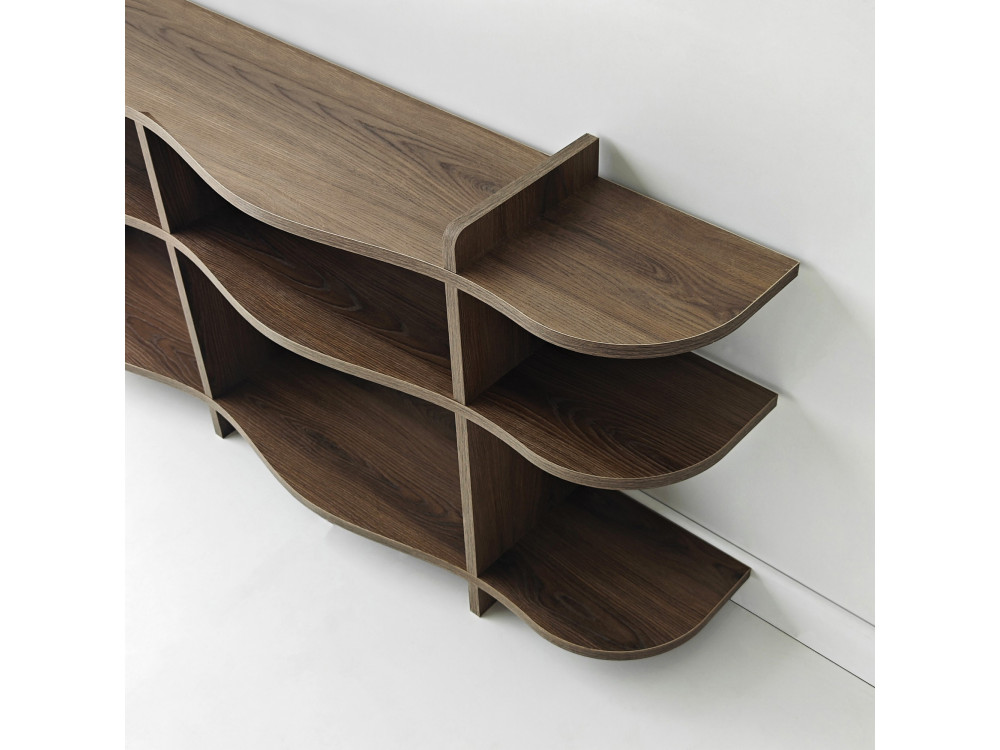 Console en bois " Flusso " - 170 x 65 x 30 cm - Noyer
