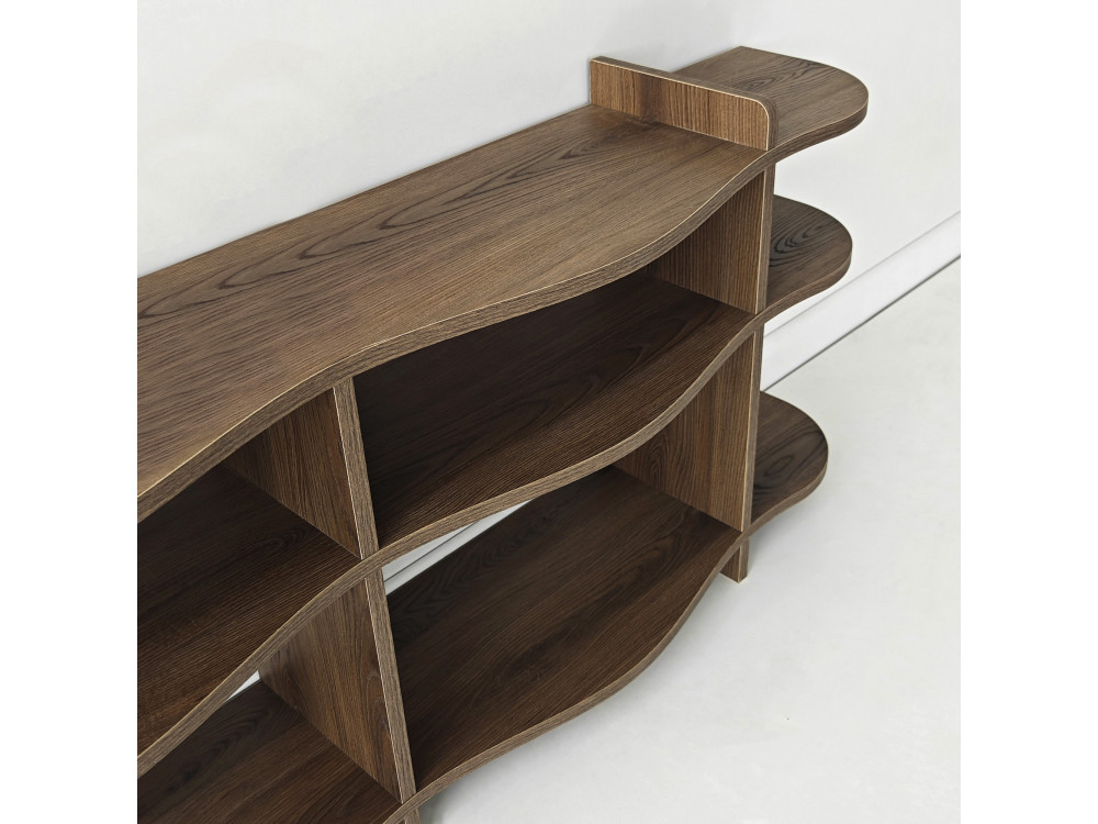 Console en bois " Flusso " - 170 x 65 x 30 cm - Noyer