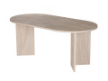 Table à manger en bois "Sablin" - 180 x 89 x 75 cm - Noyer - Travertine