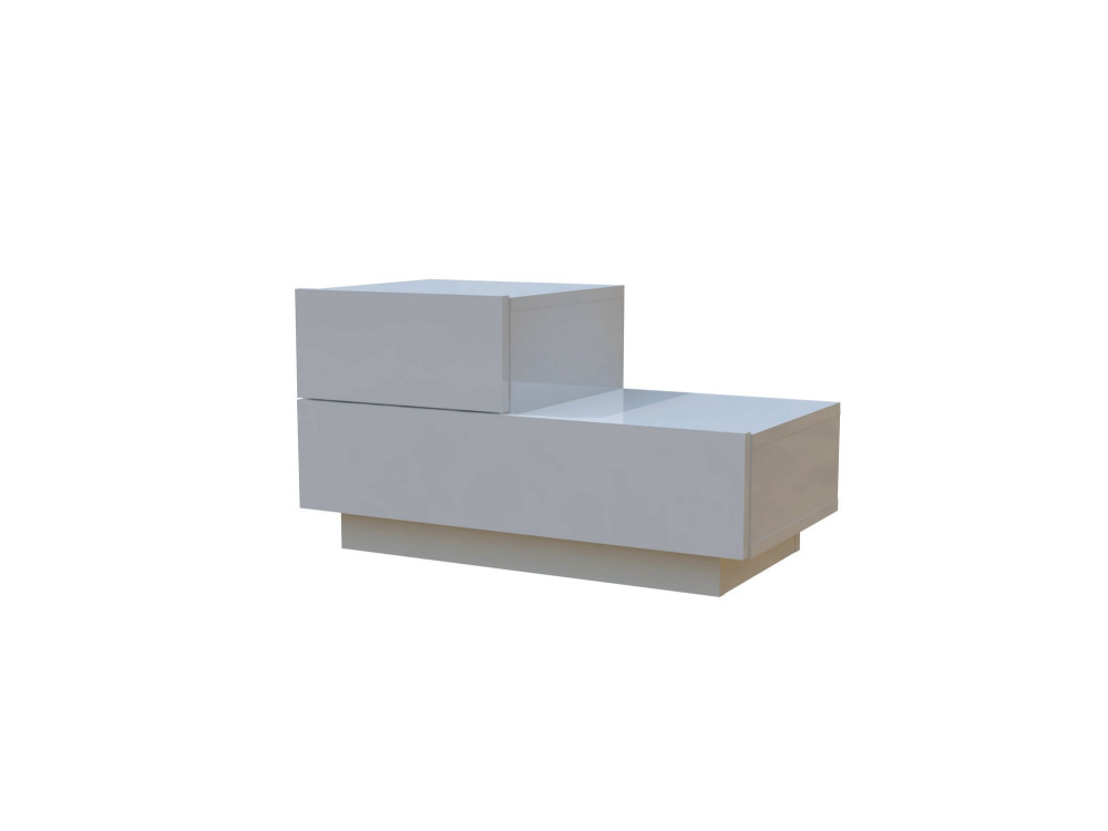 Table de Chevet en bois " Kayra " - 70 x 35 x 38,3 cm - Blanc