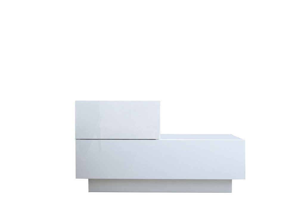 Table de Chevet en bois " Kayra " - 70 x 35 x 38,3 cm - Blanc
