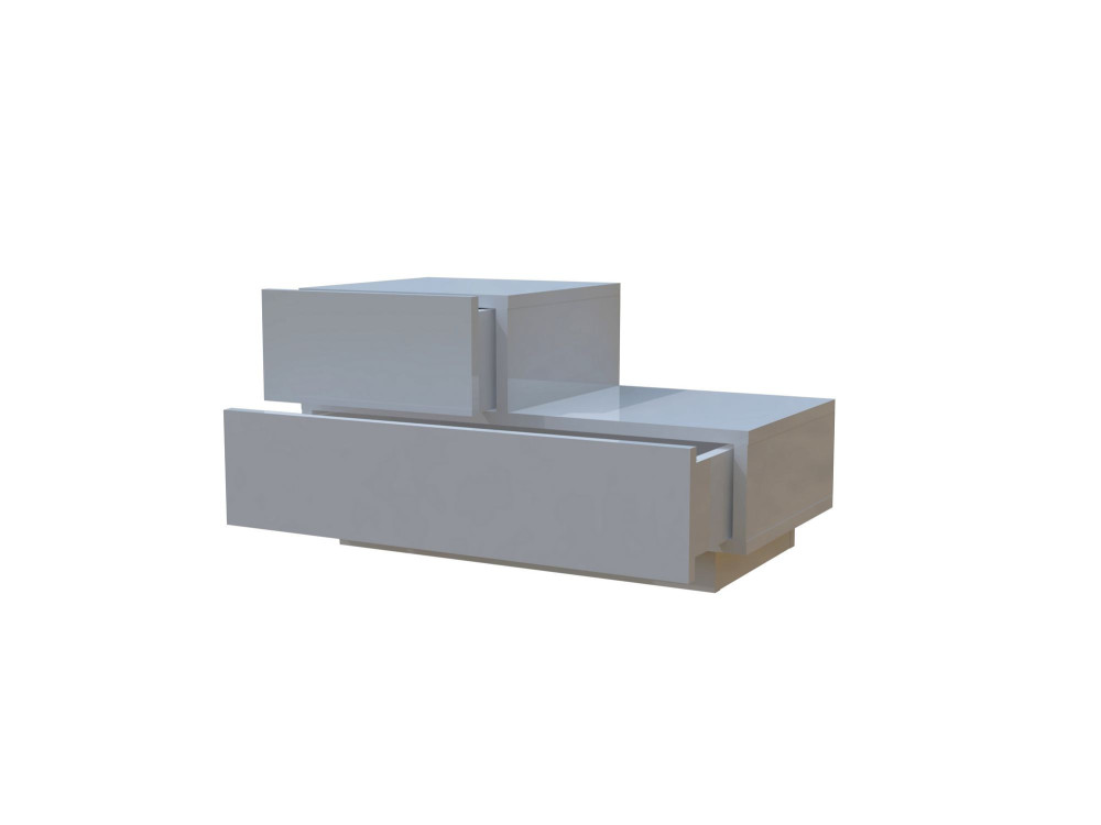 Table de Chevet en bois " Kayra " - 70 x 35 x 38,3 cm - Blanc