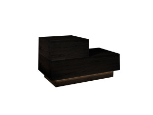 Table de Chevet en bois " Kayra " - 70 x 35 x 38,3 cm - Bois Noir