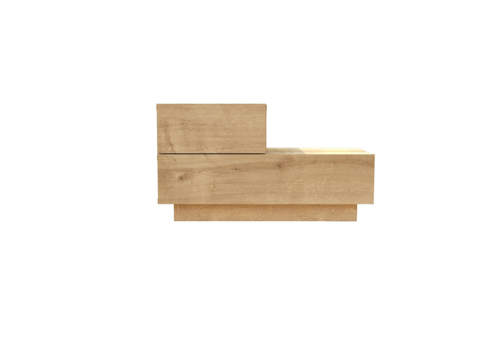 Table de Chevet en bois " Kayra " - 70 x 35 x 38,3 cm - Chêne Saphir