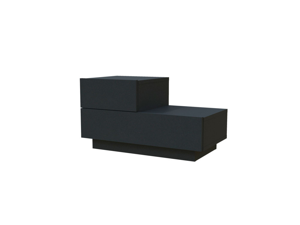 Table de Chevet en bois " Kayra " - 70 x 35 x 38,3 cm - Anthracite