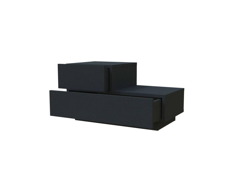Table de Chevet en bois " Kayra " - 70 x 35 x 38,3 cm - Anthracite