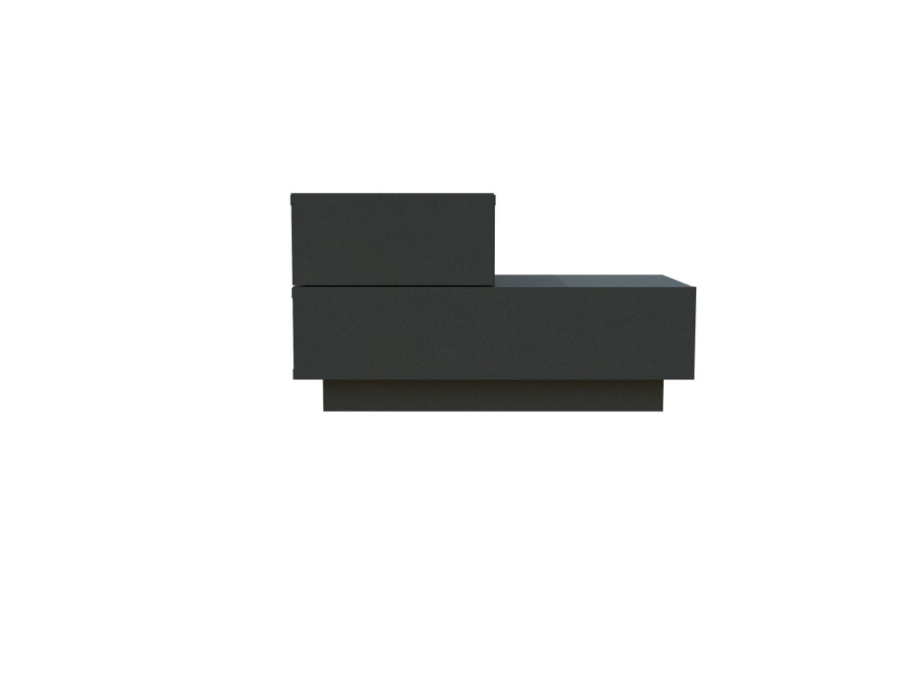 Table de Chevet en bois " Kayra " - 70 x 35 x 38,3 cm - Anthracite