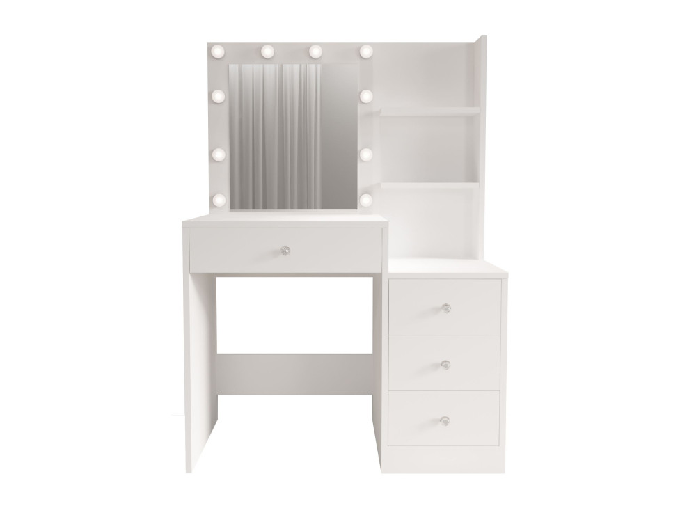 Coiffeuse en bois " Monroe " - 69,4 x 135 x 40 cm - Blanc