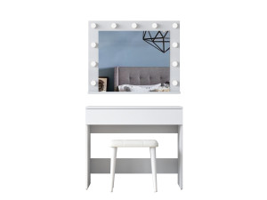 Coiffeuse en bois " BJ161 " - 90 x 76,8 x 45 cm - Blanc