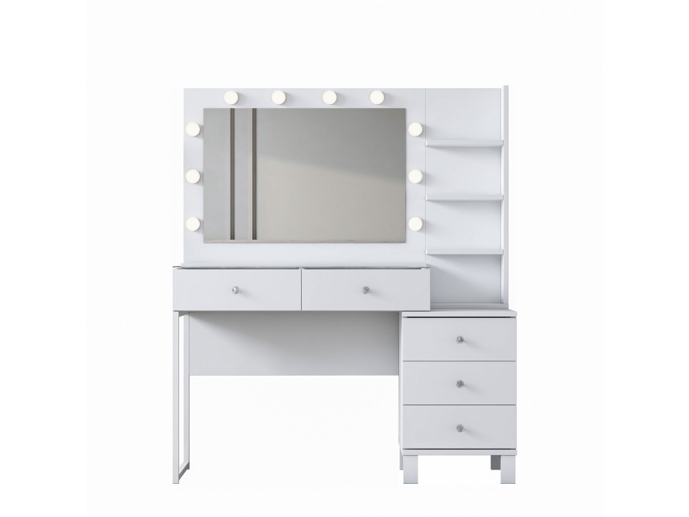 Coiffeuse en bois " BJ194 " - 120 x 141,8 x 40 cm - Blanc