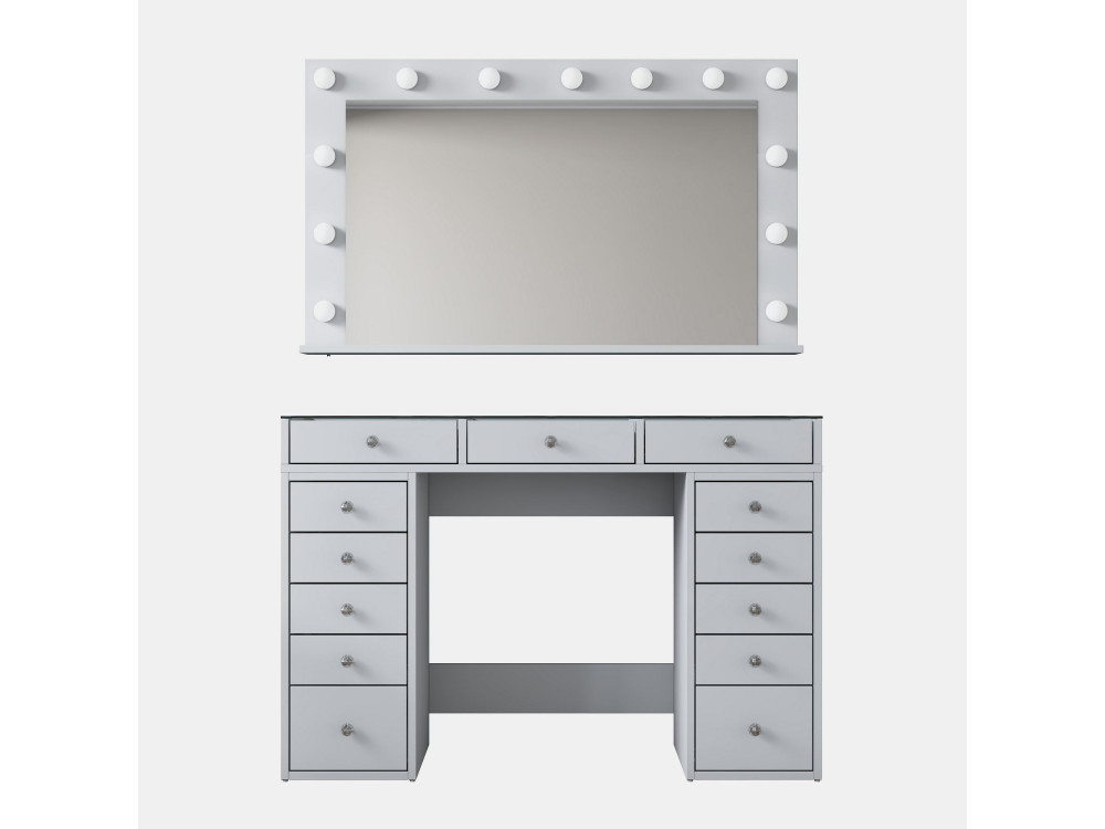 Coiffeuse en bois " BJ195 " - 120 x 79,8 x 44,5 cm - Blanc