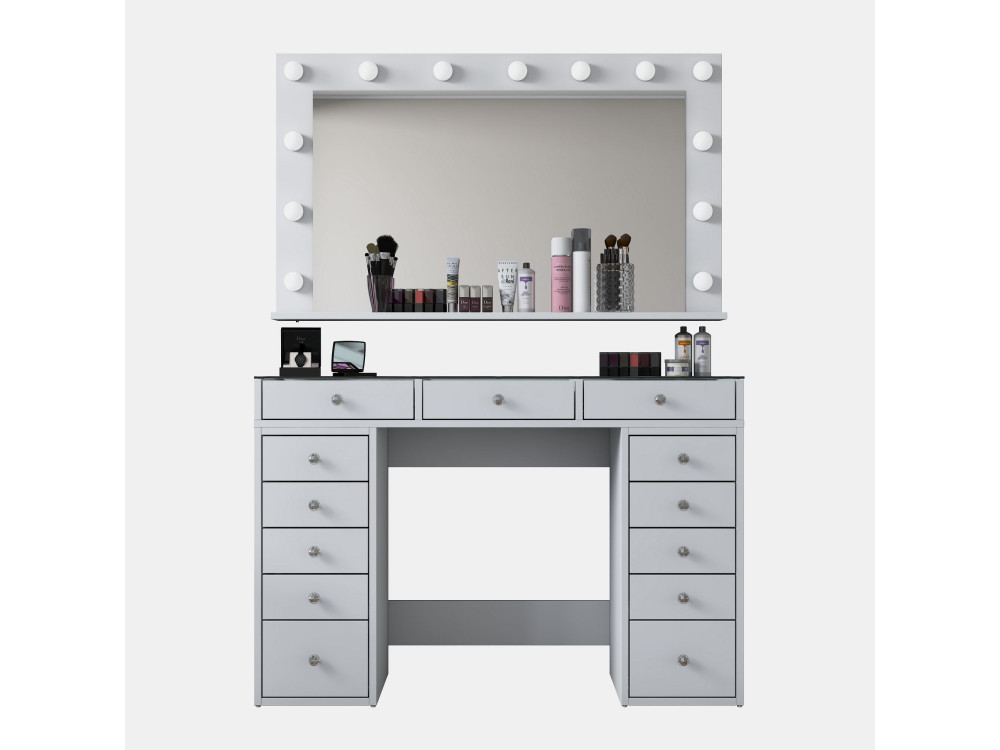 Coiffeuse en bois " BJ195 " - 120 x 79,8 x 44,5 cm - Blanc