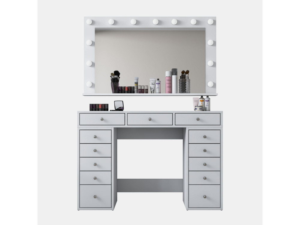 Coiffeuse en bois " BJ196 " - 120 x 81,6 x 44,5 cm - Blanc