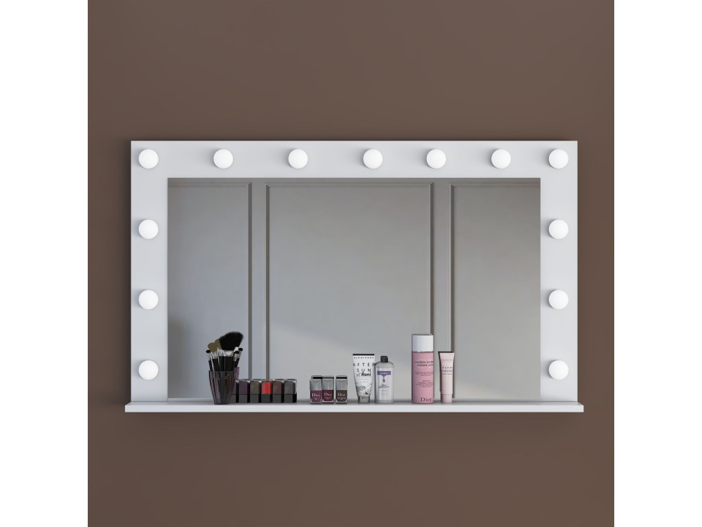 Coiffeuse en bois " EF110 " - 120 x 71,8 x 15 cm - Blanc