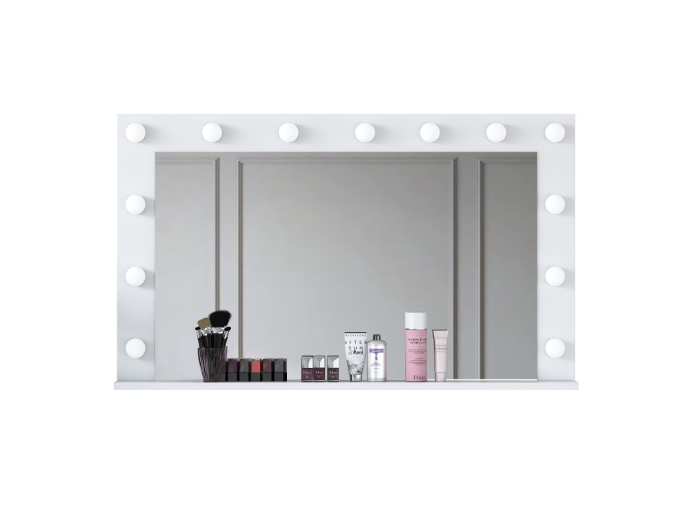 Coiffeuse en bois " EF110 " - 120 x 71,8 x 15 cm - Blanc