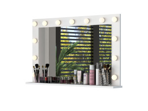 Coiffeuse en bois " EF111 " - 120 x 71,8 x 15 cm - Blanc