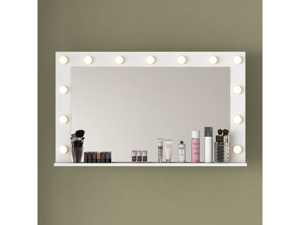 Coiffeuse en bois " EF111 " - 120 x 71,8 x 15 cm - Blanc