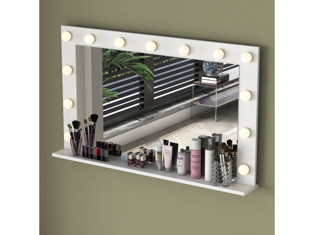 Coiffeuse en bois " EF111 " - 120 x 71,8 x 15 cm - Blanc