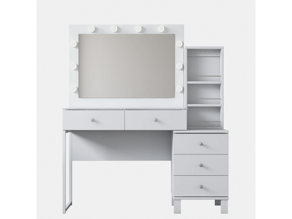 Coiffeuse en bois " BJ151 " - 120 x 141,8 x 40 cm - Blanc