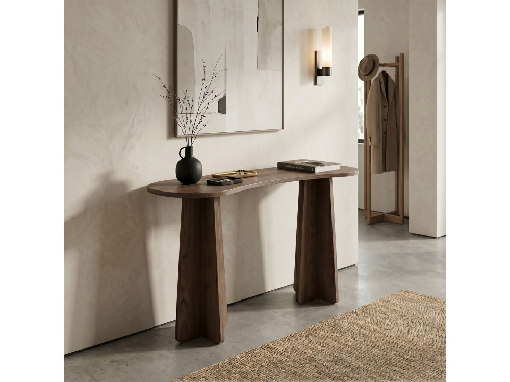 Commode en bois " Zen " - 120 x 75 x 35 cm - Noyer