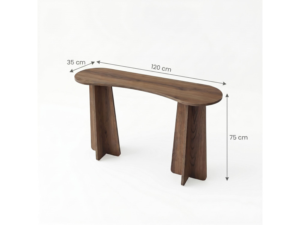 Commode en bois " Zen " - 120 x 75 x 35 cm - Noyer