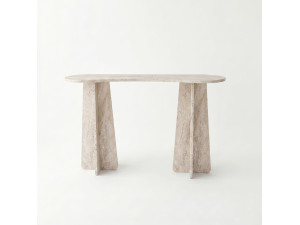 Commode en bois " Zen " - 120 x 75 x 35 cm - Travertin