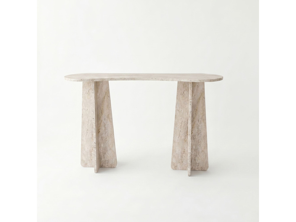 Commode en bois " Zen " - 120 x 75 x 35 cm - Travertin