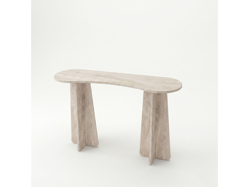 Commode en bois " Zen " - 120 x 75 x 35 cm - Travertin