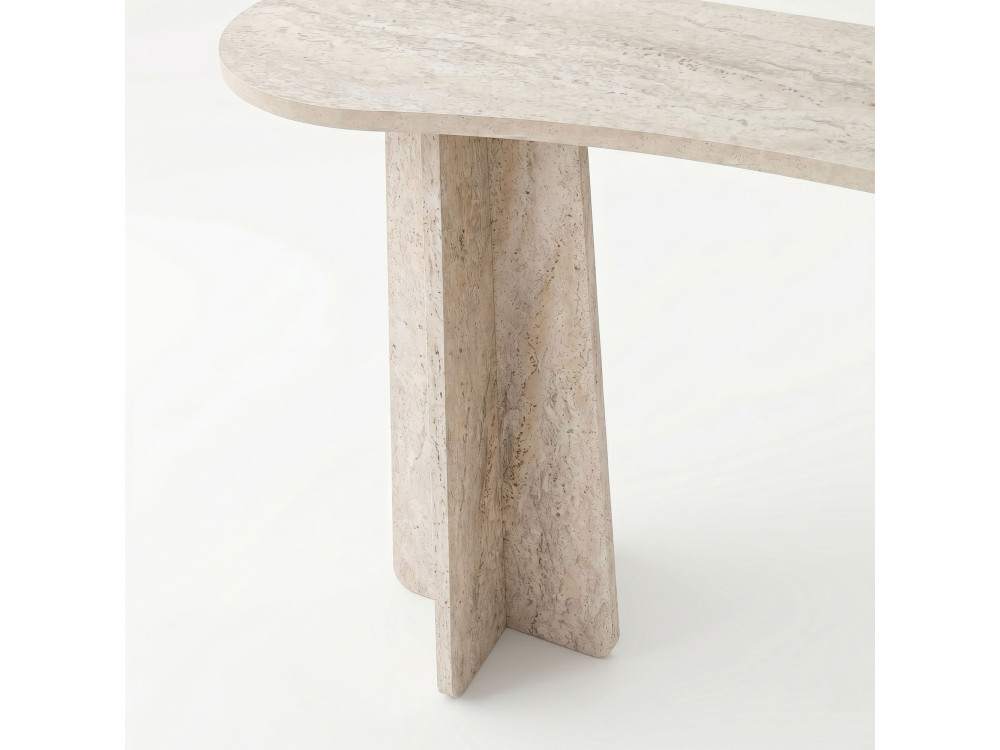 Commode en bois " Zen " - 120 x 75 x 35 cm - Travertin