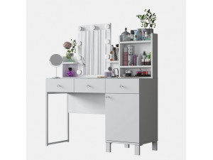 Coiffeuse en bois " BJ139 " - 120 x 136,8 x 40 cm - Blanc