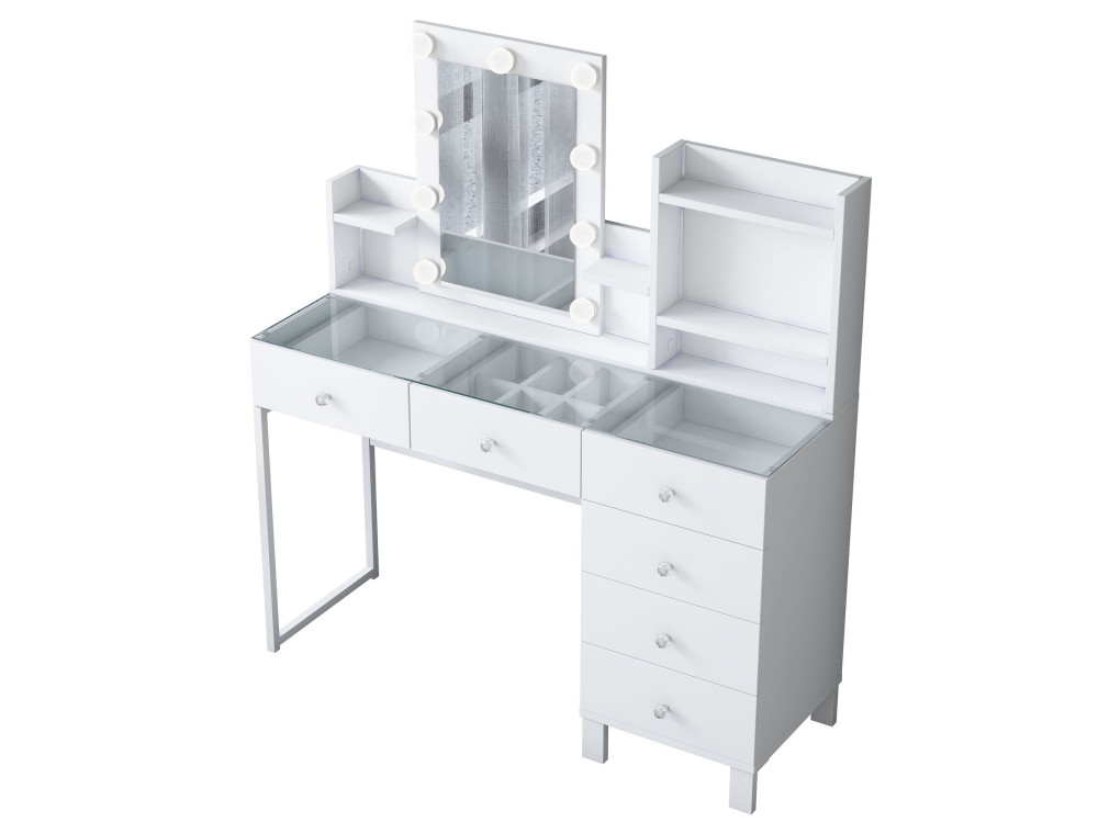 Coiffeuse en bois " BJ141 " - 120 x 136,8 x 40 cm - Blanc