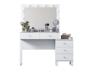 Coiffeuse en bois " BJ150 " - 120 x 141,8 x 40 cm - Blanc