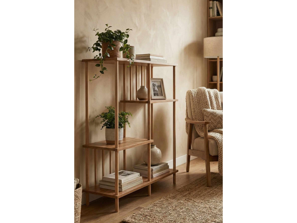 Bibliothèque en bois " Peka220 " - 85 x 106 x 30 cm - Pin