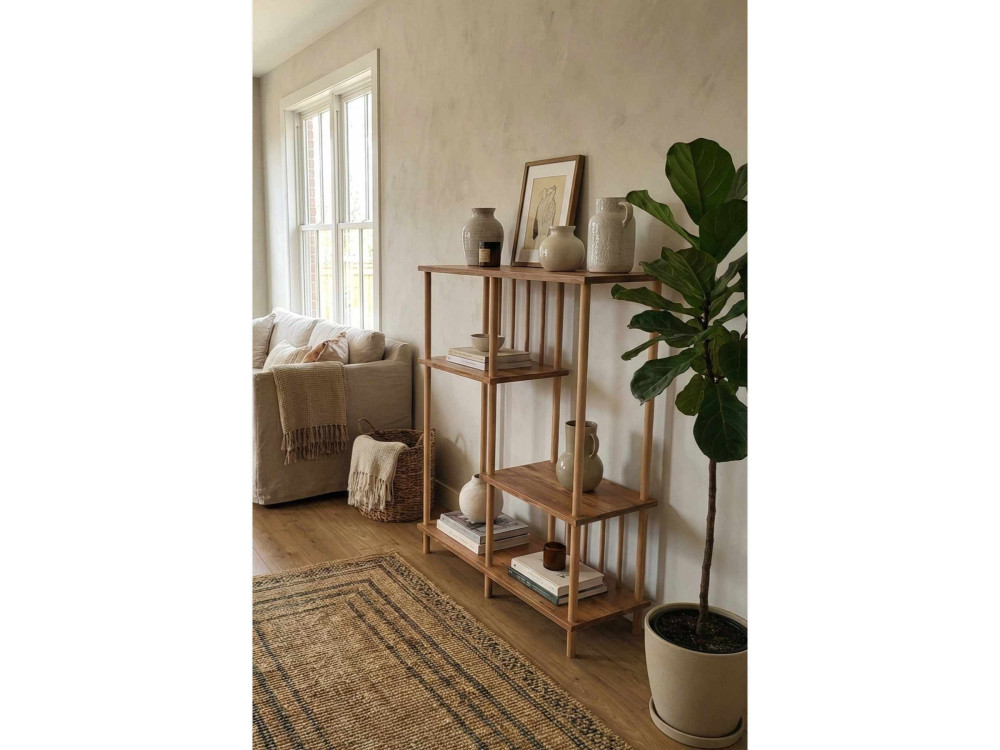 Bibliothèque en bois " Peka220 " - 85 x 106 x 30 cm - Pin