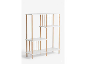 Bibliothèque en bois " Peka220 " - 85 x 106 x 30 cm - Blanc