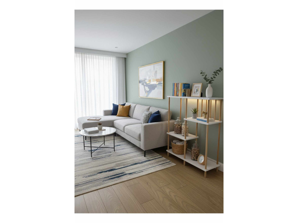 Bibliothèque en bois " Peka220 " - 85 x 106 x 30 cm - Blanc