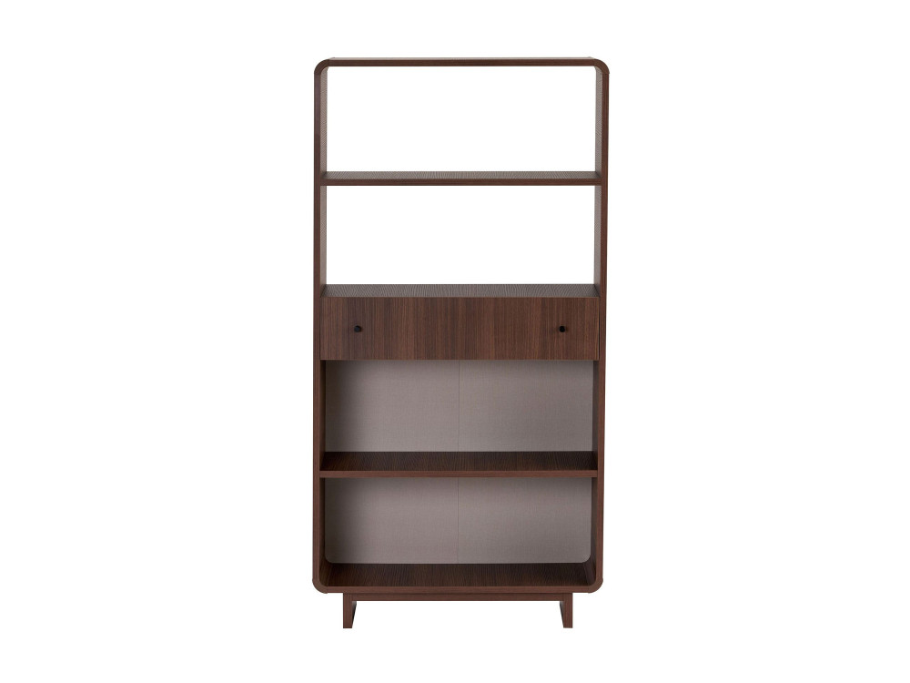 Bibliothèque en bois " Senza " - 78 x 153 x 34 cm - Noyer