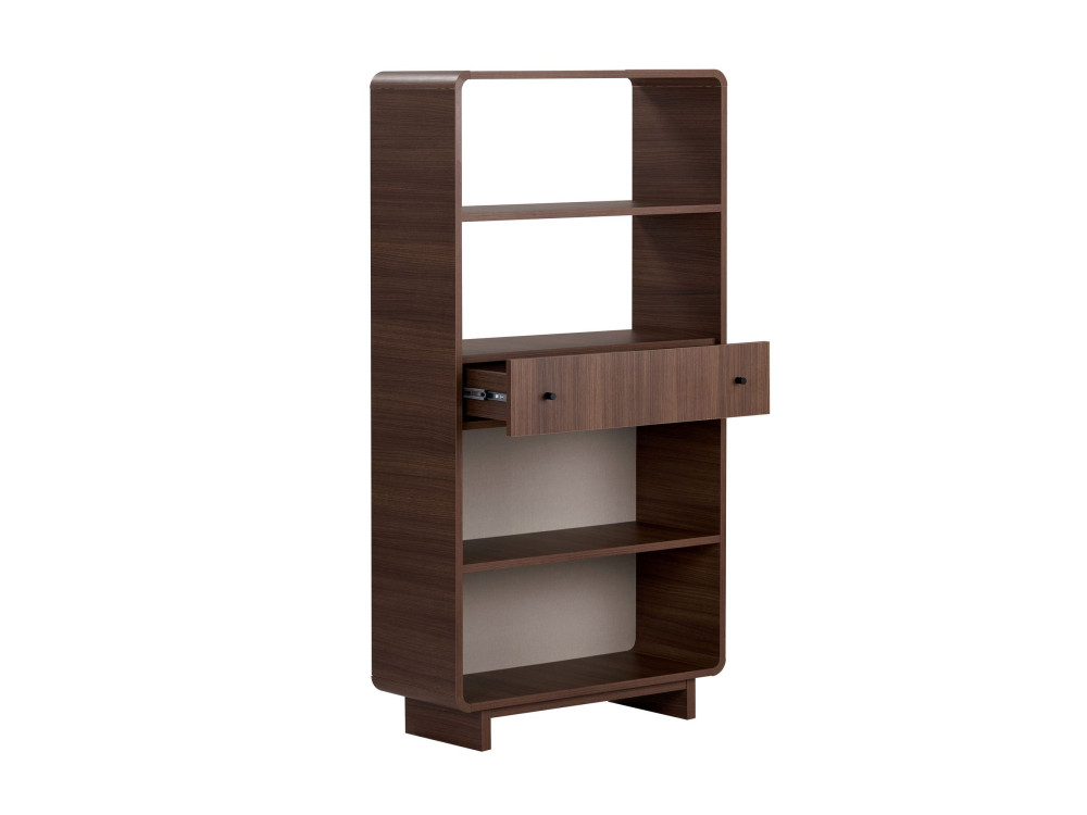 Bibliothèque en bois " Senza " - 78 x 153 x 34 cm - Noyer