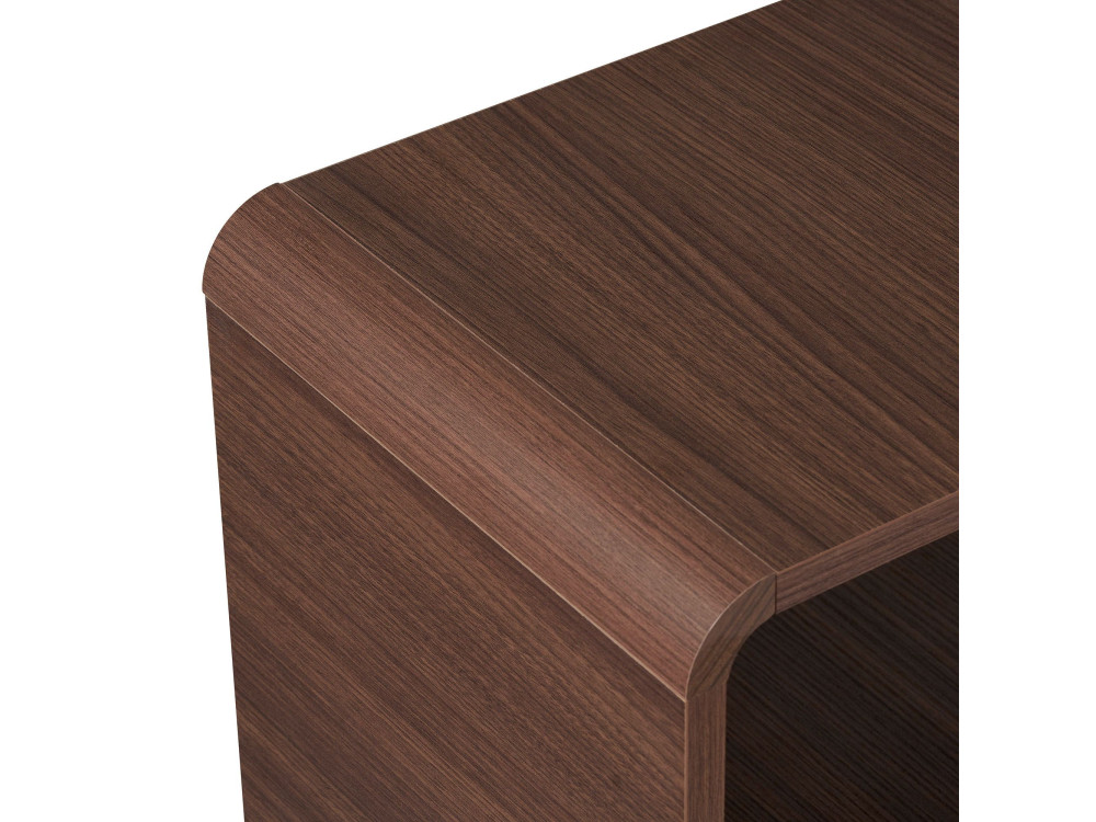 Bibliothèque en bois " Senza " - 78 x 153 x 34 cm - Noyer
