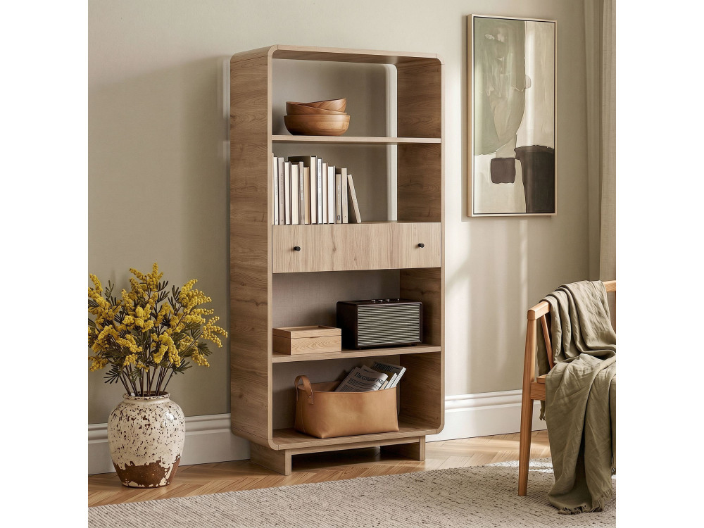 Bibliothèque en bois " Senza " - 78 x 153 x 34 cm - Chêne