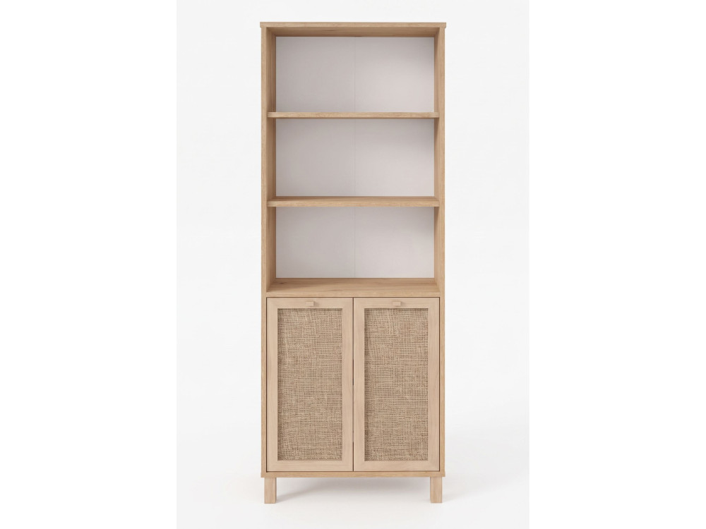 Bibliothèque en bois " Dune " - 69,5 x 180 x 32 cm - Chêne
