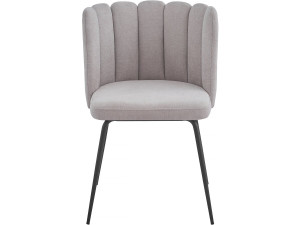 Lot de 2 chaises en tissu "Anja" - Gris