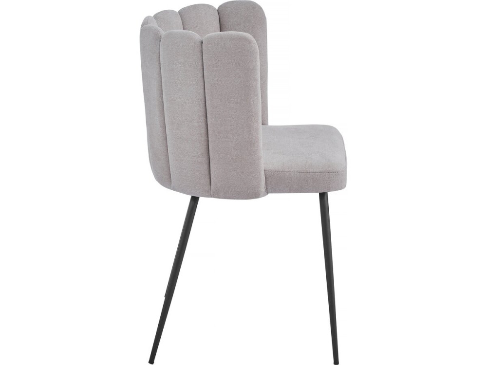 Lot de 2 chaises en tissu "Anja" - Gris