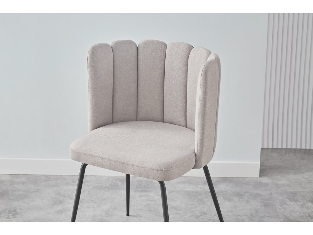 Lot de 2 chaises en tissu "Anja" - Gris